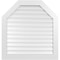 Ekena Millwork Octagonal Top Surface Mount PVC Gable Vent: Functional, w/ 3-1/2"W x 1"P Standard Frame, 38"W x 40"H GVPOT38X4001SF - alternate 1